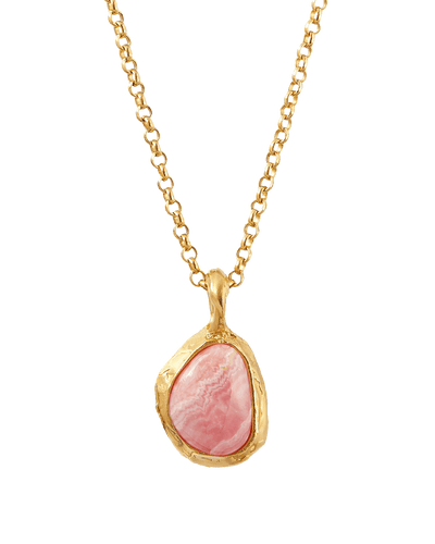 The Droplet of Skies Rhodochrosite Necklace