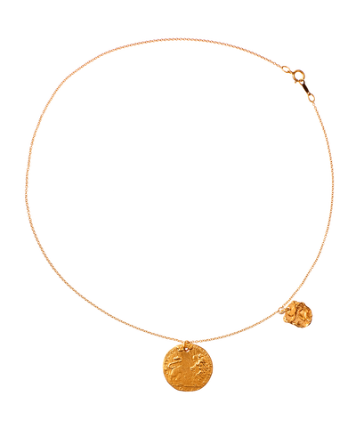 Alighieri Summer Nights talisman charm necklace medallion gold