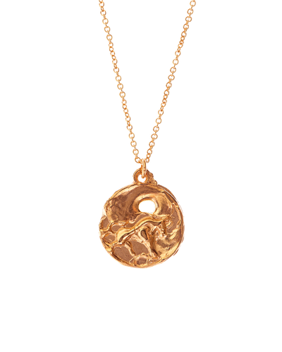  Alighieri Gold Plated Taurus Zodiac Necklace Medallion