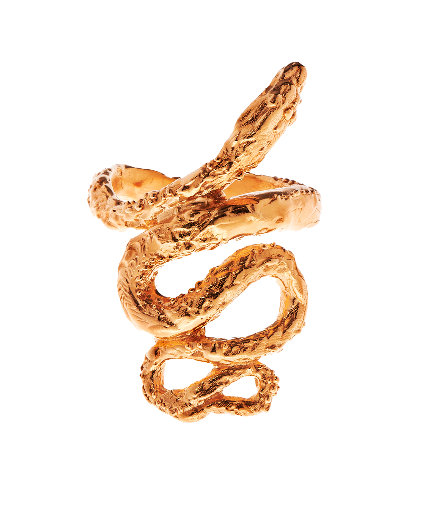 The Medusa Ring, 24kt Gold Plated Snake Ring