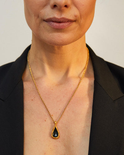 The Teardrop of the Past Enamel Necklace
