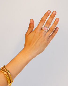 The Skies Ablaze Rhodochrosite Ring