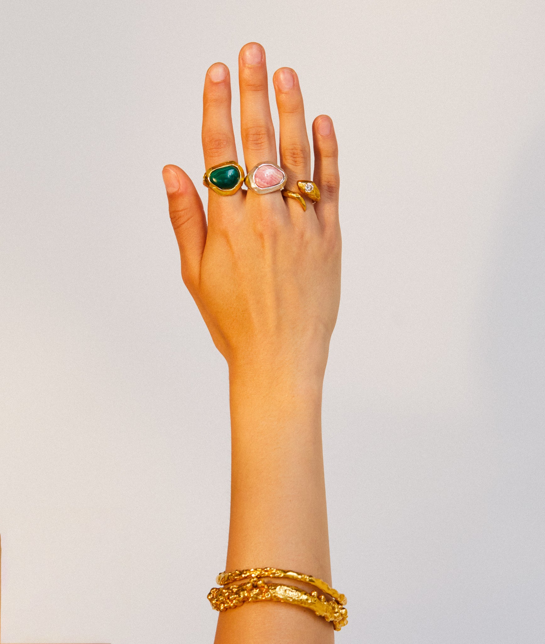 The Skies Ablaze Rhodochrosite Ring