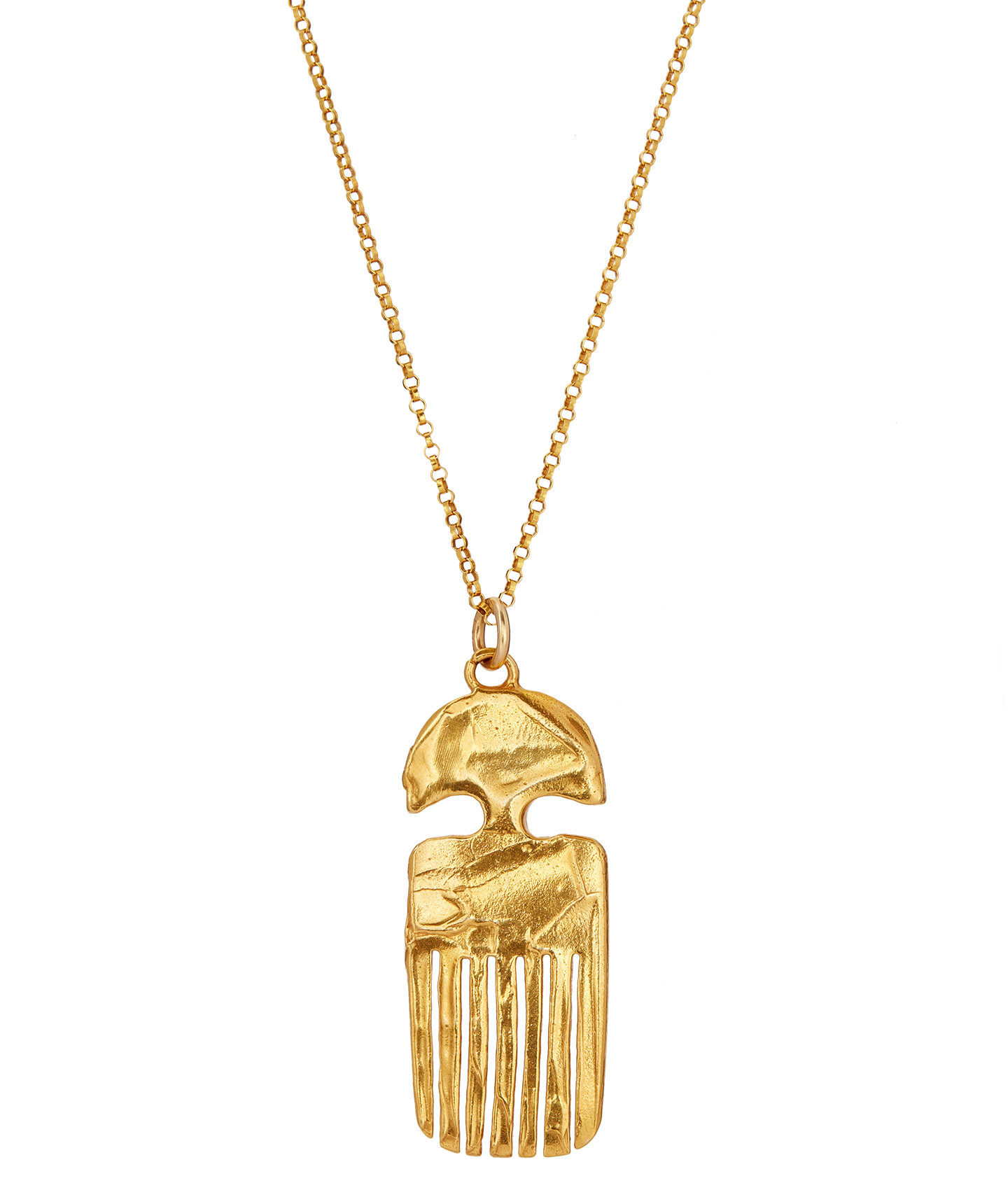 Alighieri Gold Necklace Vanity Comb Detail