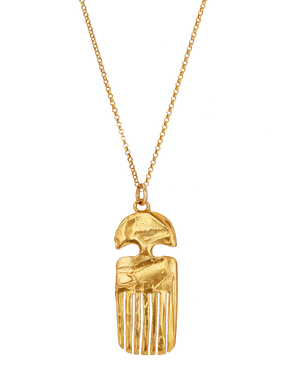 Alighieri Gold Necklace Vanity Comb Detail