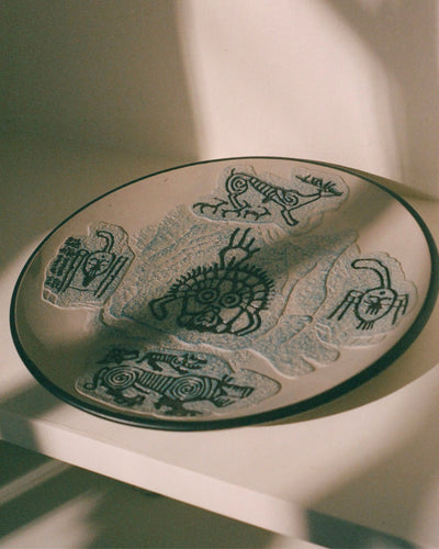 Carved Ceramic Plate