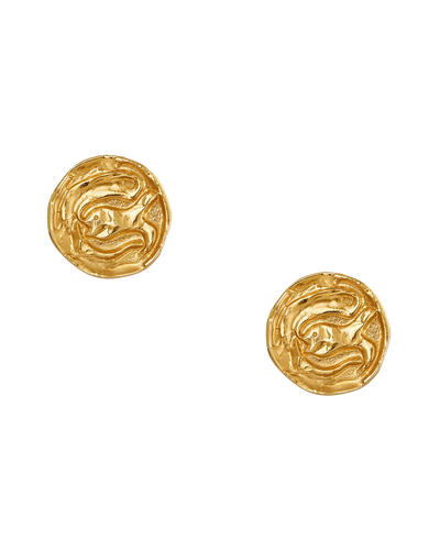 The Gone Fishing Medallion Earrings