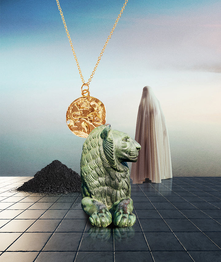 Leo Necklace 9kt Gold Zodiac Pendant Alighieri
