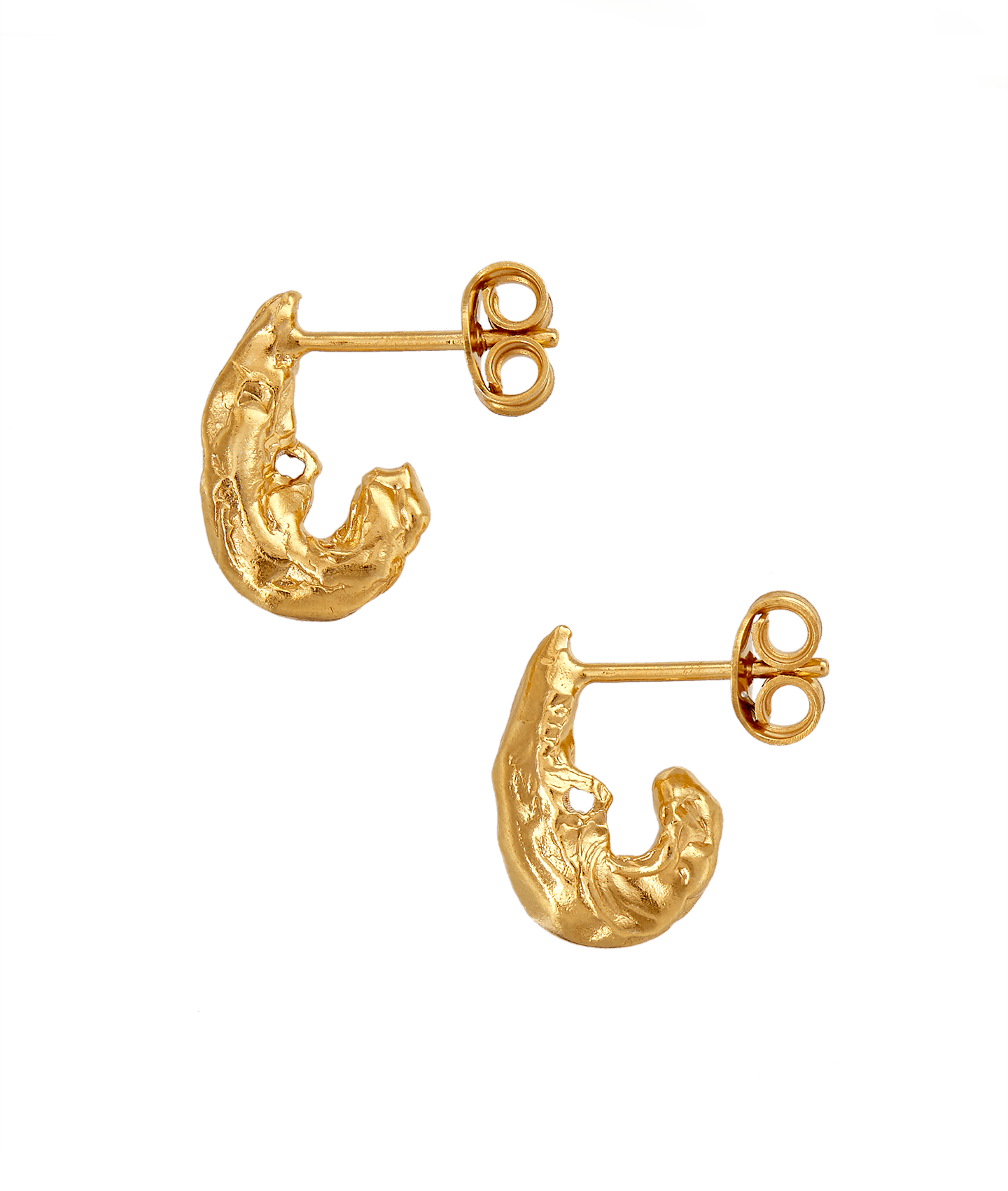 Gold 'The Mini Gilded Crustacean' Earrings by Alighieri on Sale