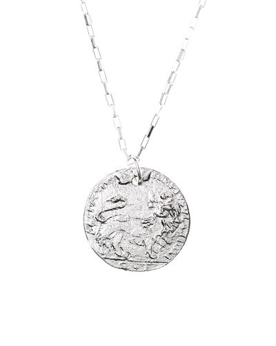 The Medium Snow Lion Medallion // Box Chain