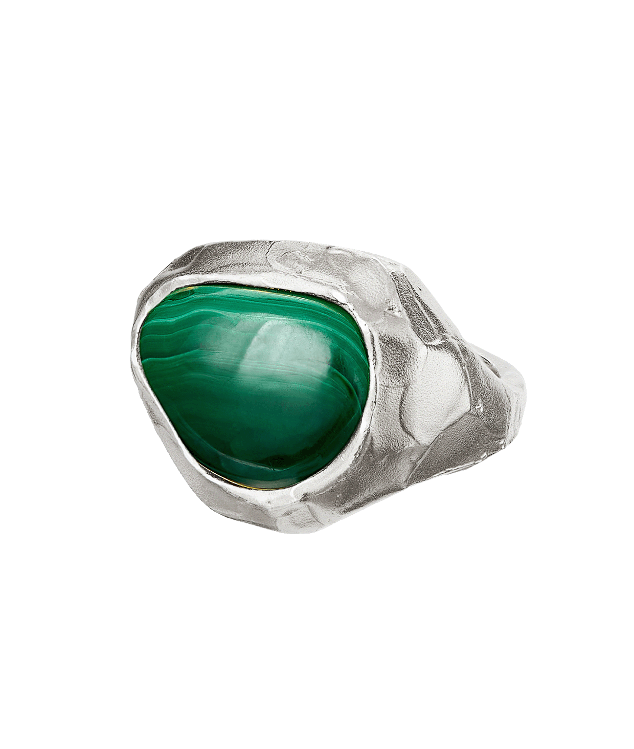 Sterling silver malachite online ring