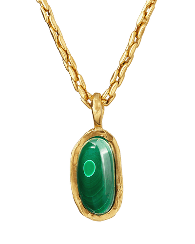 The Sliver of the Mountain Malachite Necklace