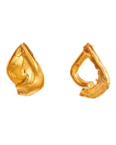 Earrings Hoops in 24kt Gold Plating and Silver Alighieri Jewellery
