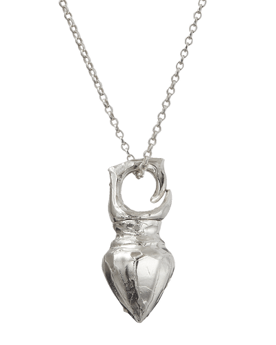 alighieri sterling silver square dome talisman necklace