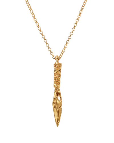 alighieri men's jewellery 24kt gold plated pendant talisman necklace