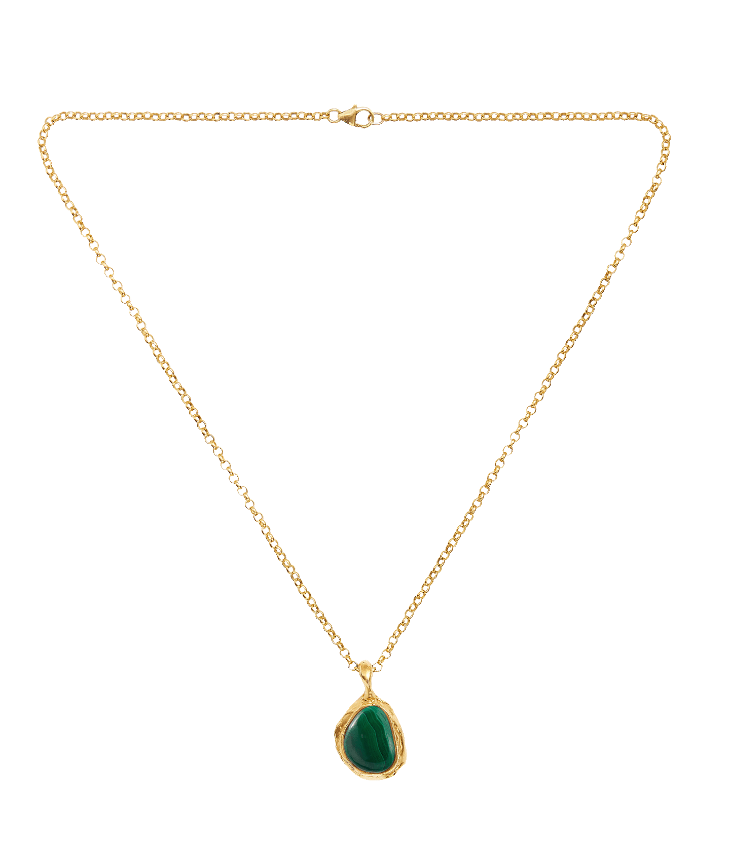 The Droplet of the Mountain Malachite Necklace