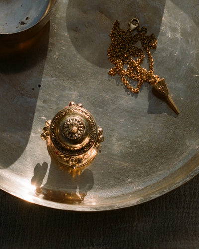 alighieri men's jewellery 24kt gold plated votive talisman necklace