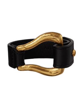 The Link of Wanderlust Leather Cuff