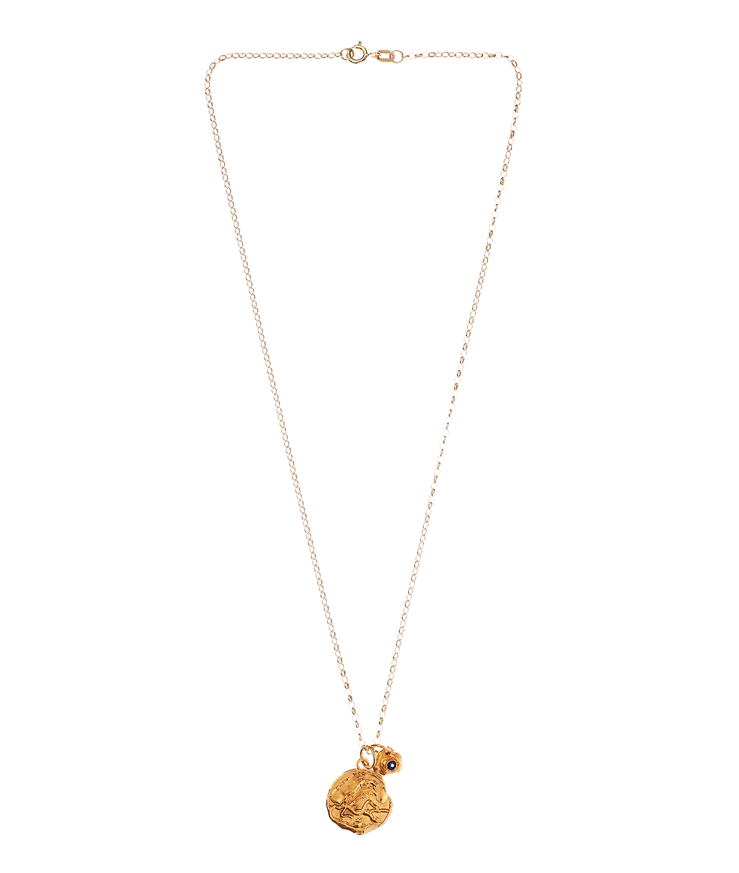Alighieri Flash of Lightning Gold Sapphire Necklace