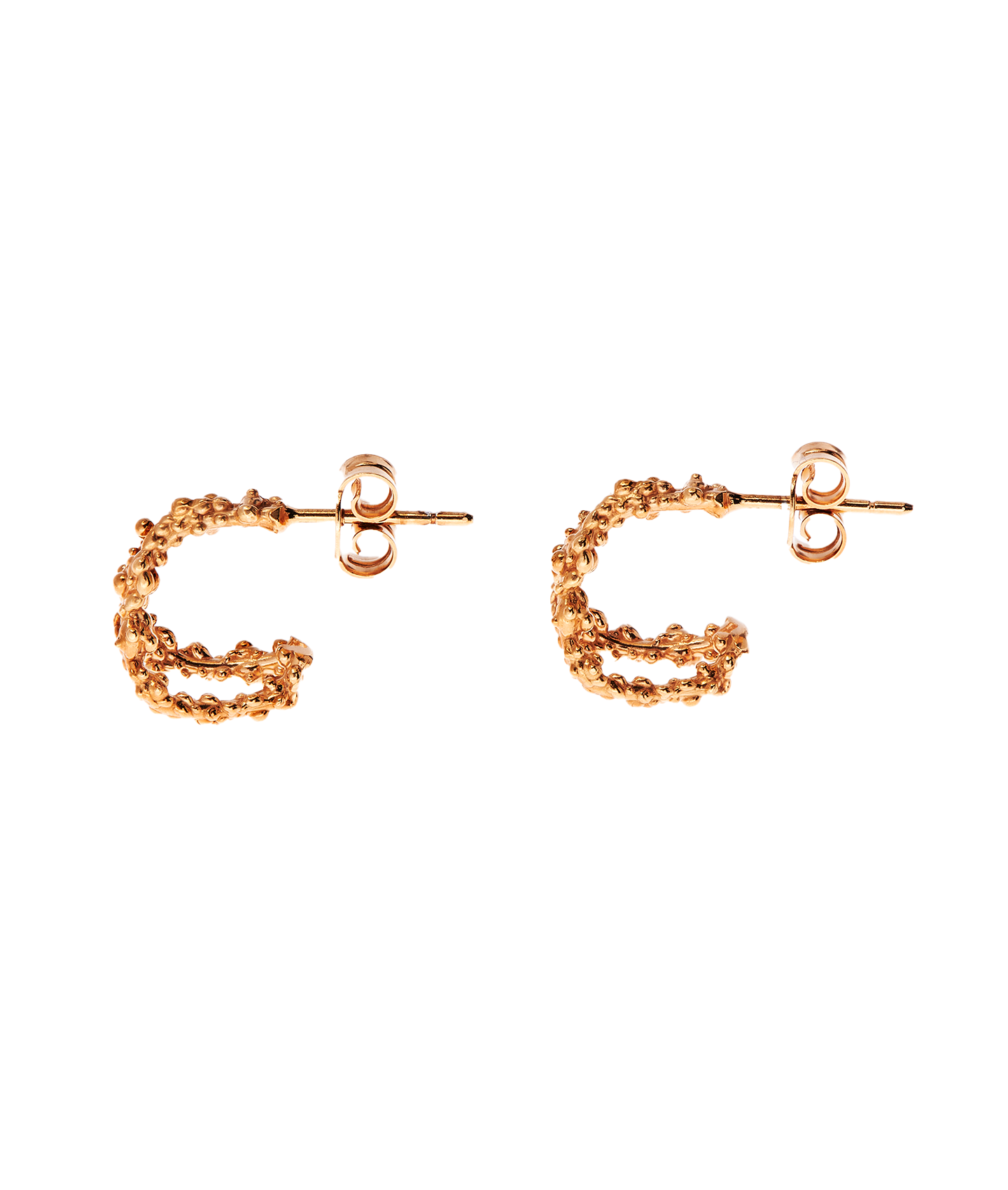 The Miniature Crumbling Rock Hoop Earrings