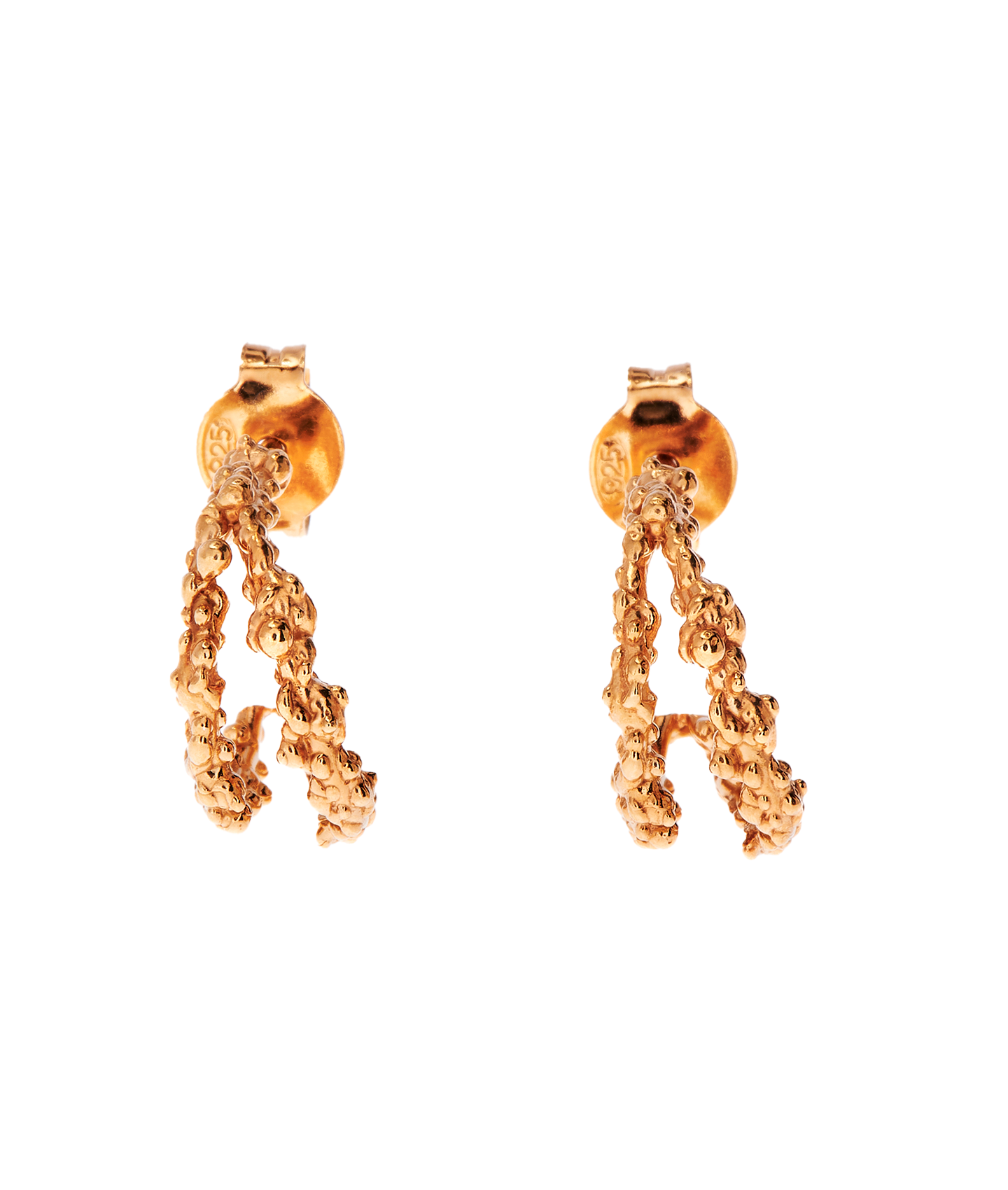 The Miniature Crumbling Rock Hoop Earrings
