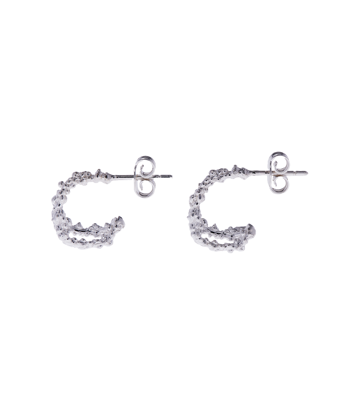The Miniature Crumbling Rock Hoop Earrings