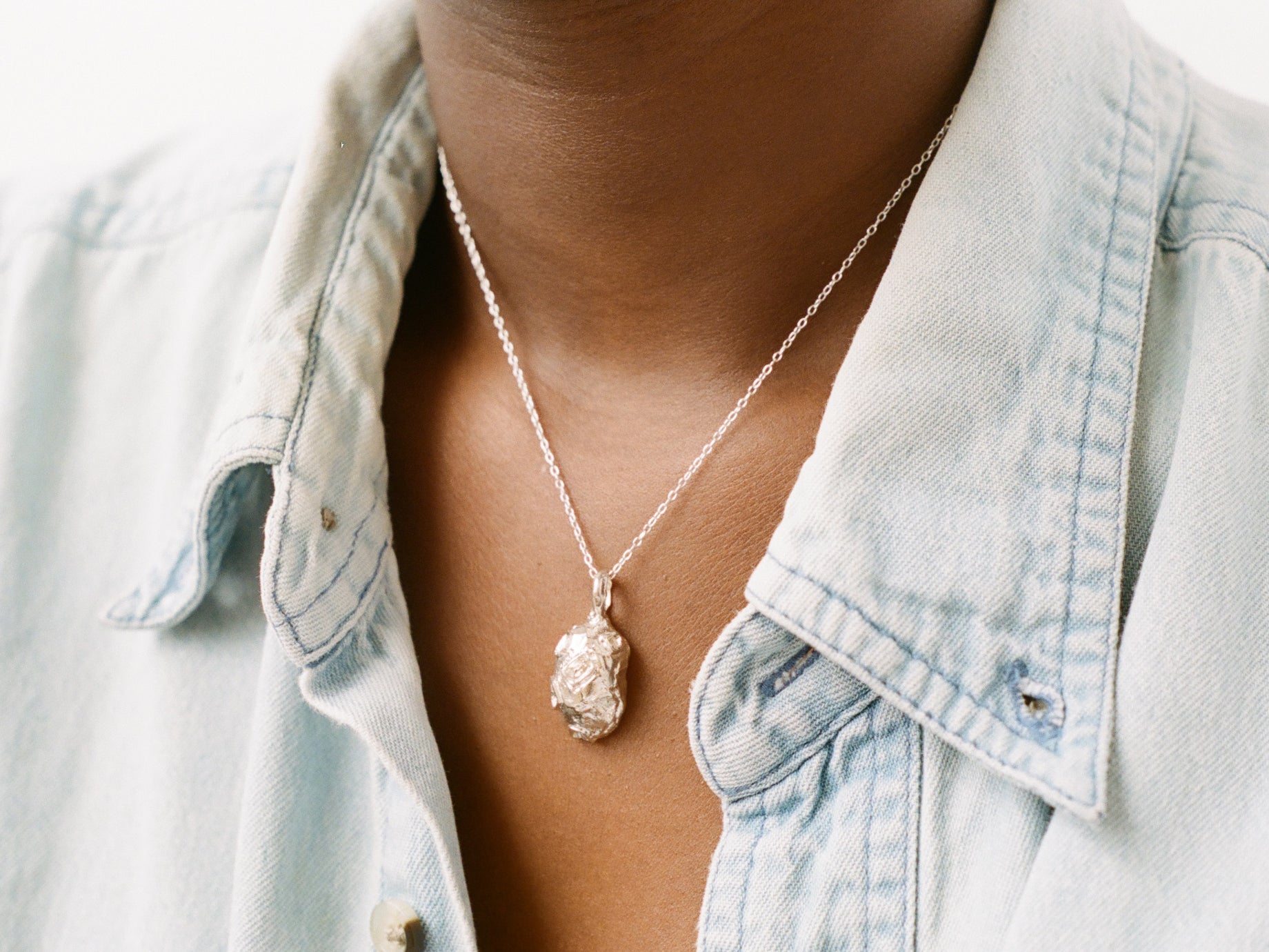The Fragmented Amulet Necklace // Ice