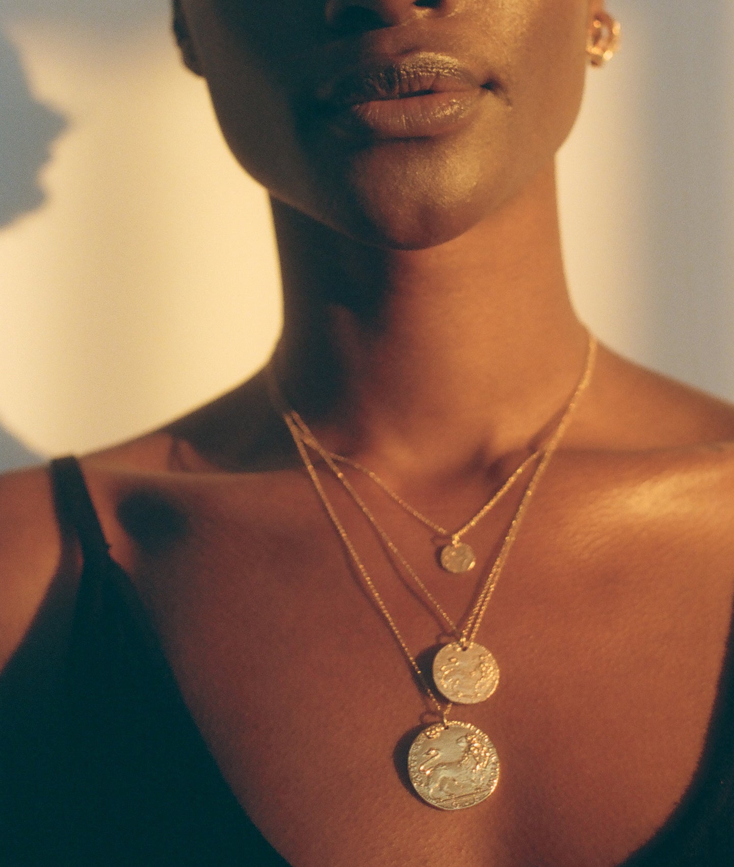 Alighieri signature gold leone medallion medium coin necklace layering