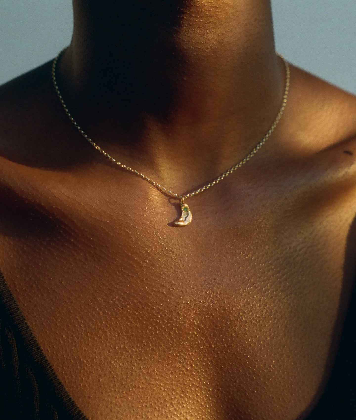 The Faint Moonlight Necklace // Emerald