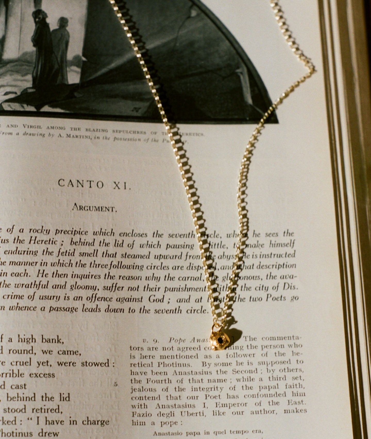 Alighieri Flash of Lightning Gold Sapphire Necklace
