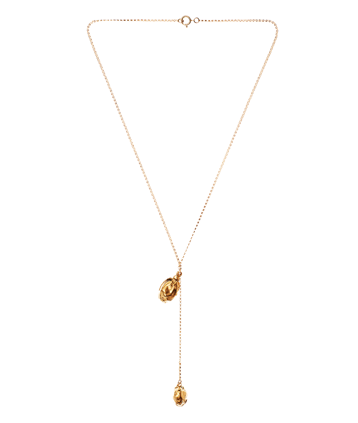 The Lunar Rocks Necklace | 24K Gold-Plated Lariat Pendant | Alighieri