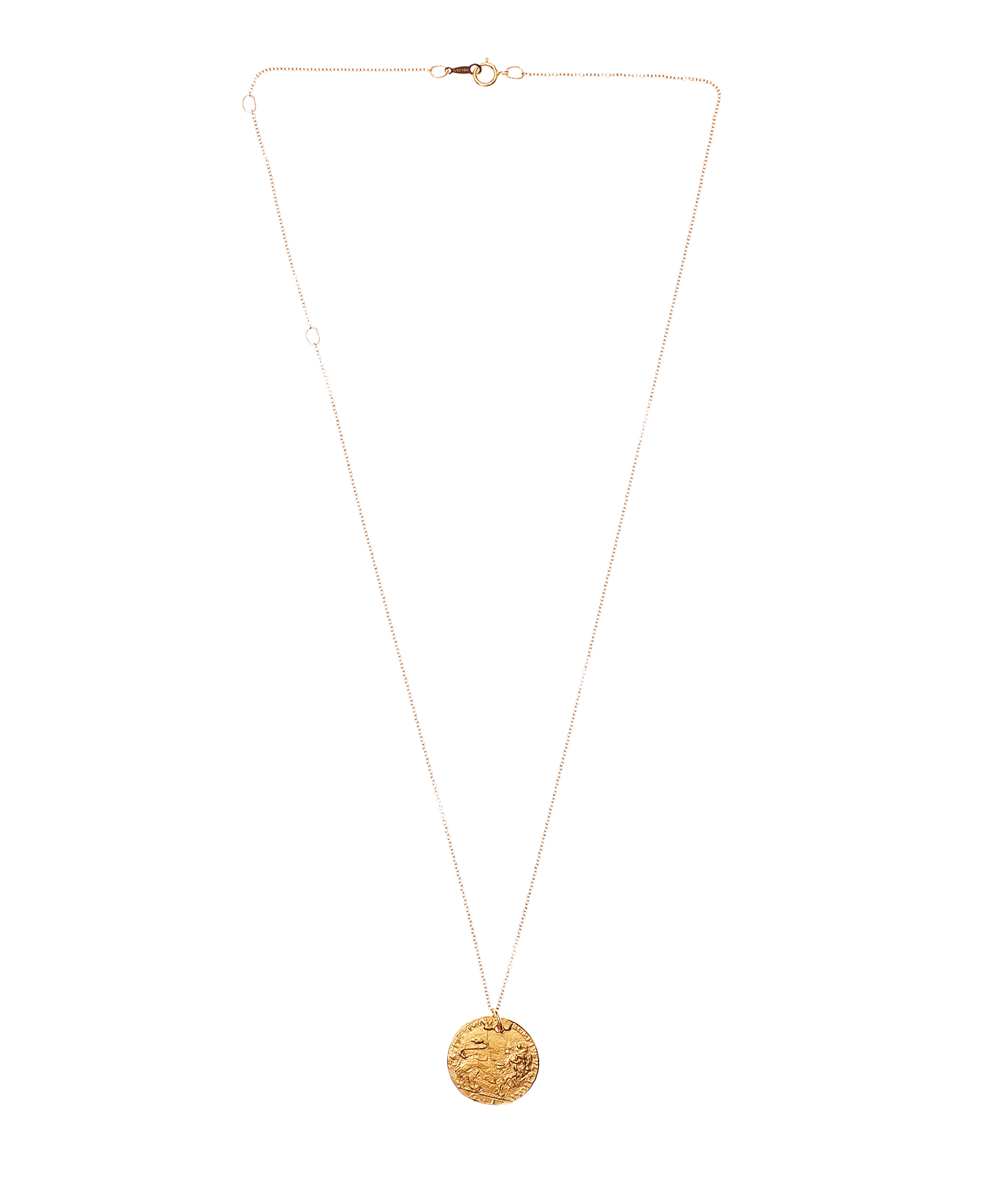 Alighieri signature gold leone medallion medium coin necklace