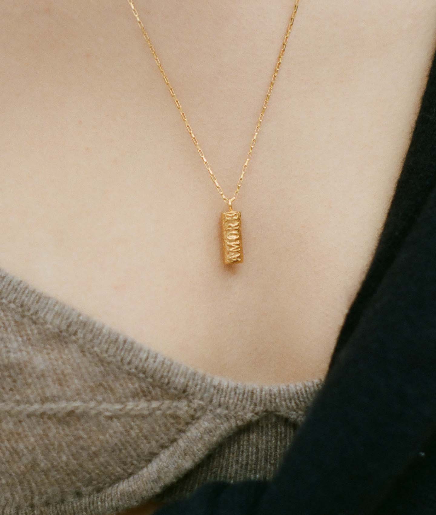 Alighieri Box Chain Amore Pendant Necklace