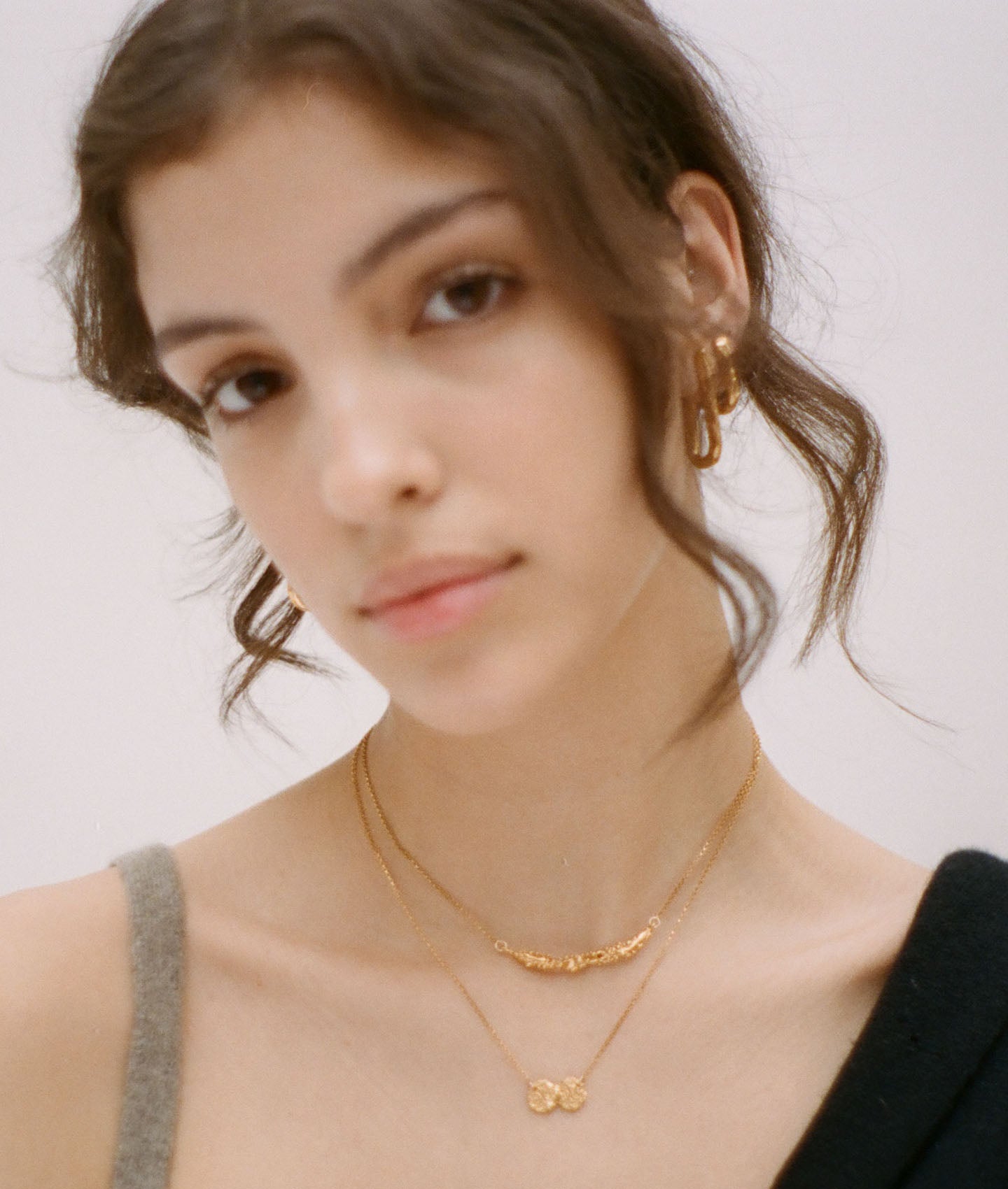 Alighieri Bewitching Constellation Gold Bar Necklace layered