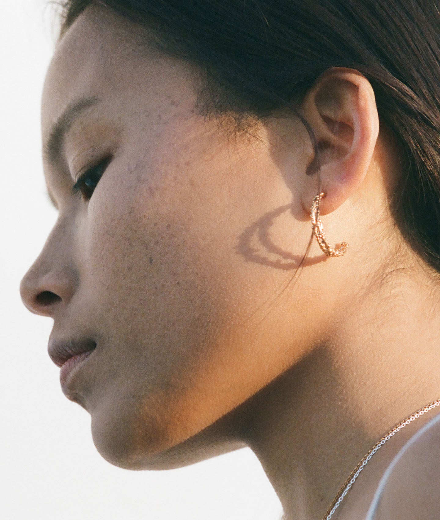 The Crumbling Rock Hoop Earrings
