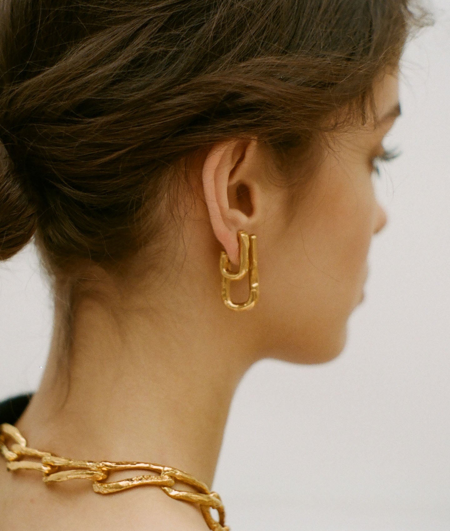 The Dante Link Hoop Earrings