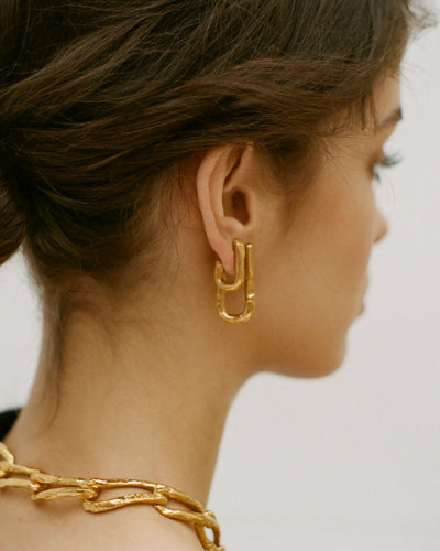 The Dante Link Hoop Earrings