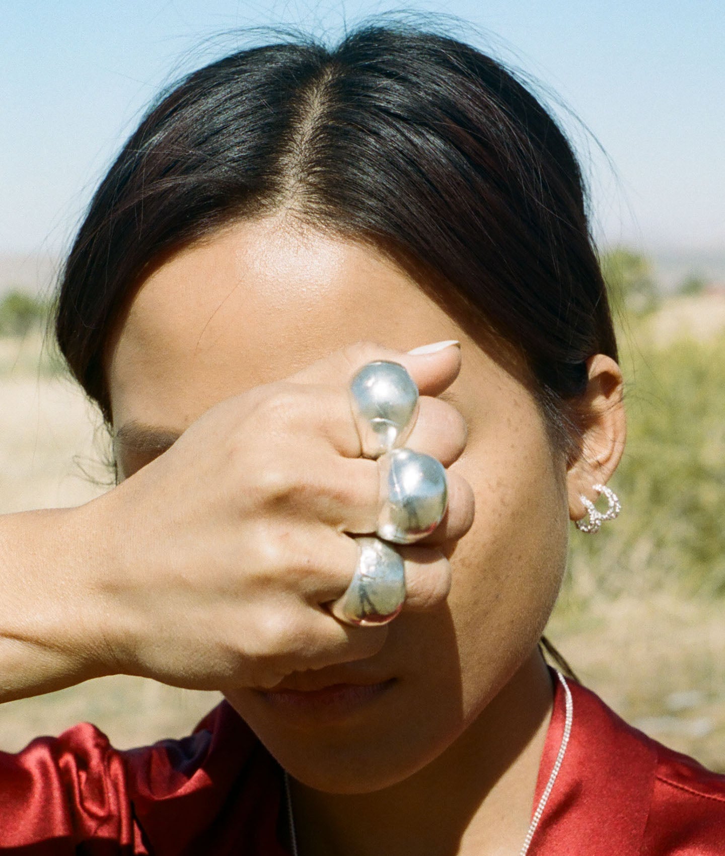 The Miniature Crumbling Rock Hoop Earrings