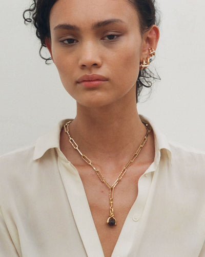 The Raindrop of Fire Garnet Choker