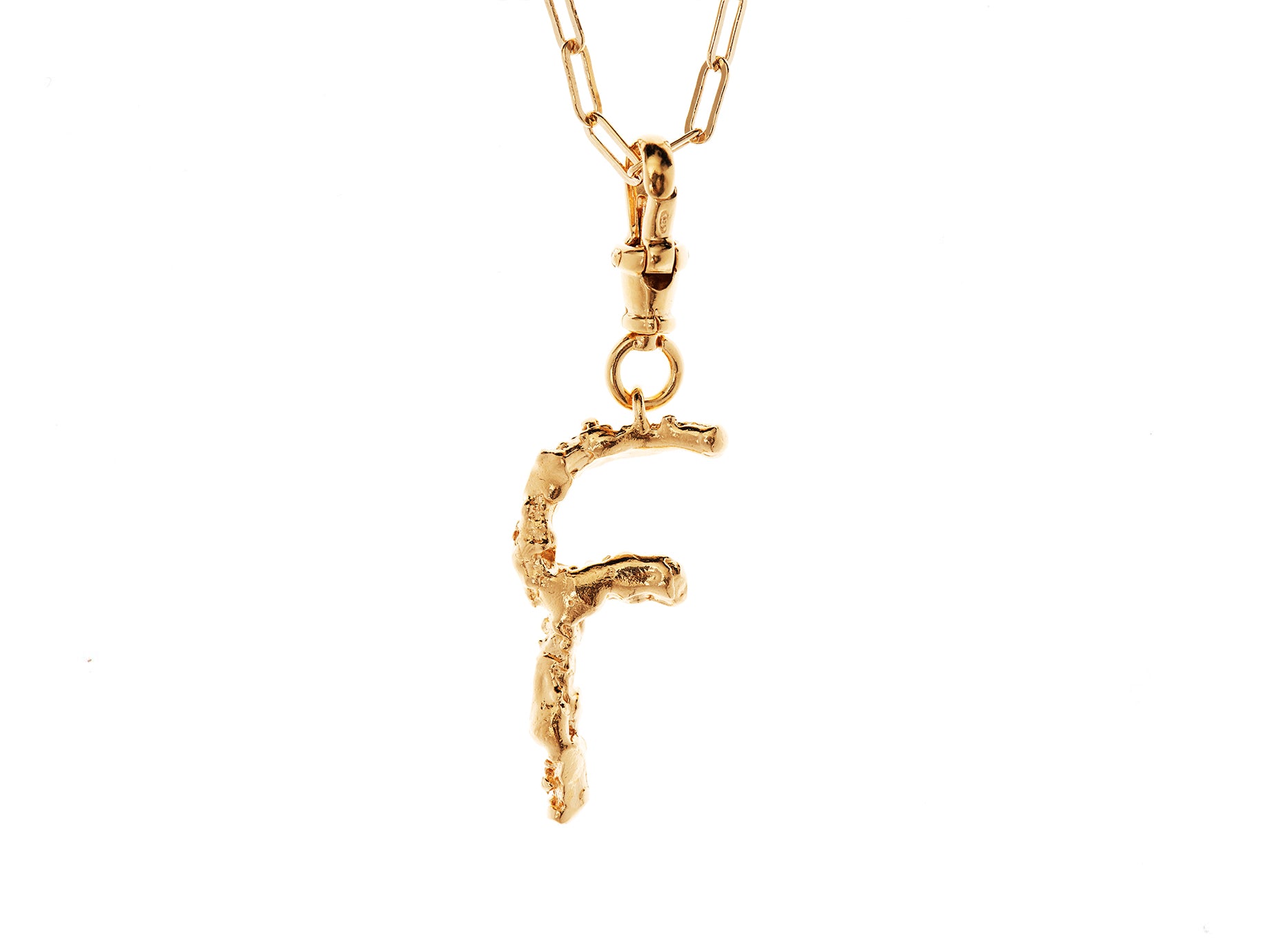 Letter f necklace gold deals