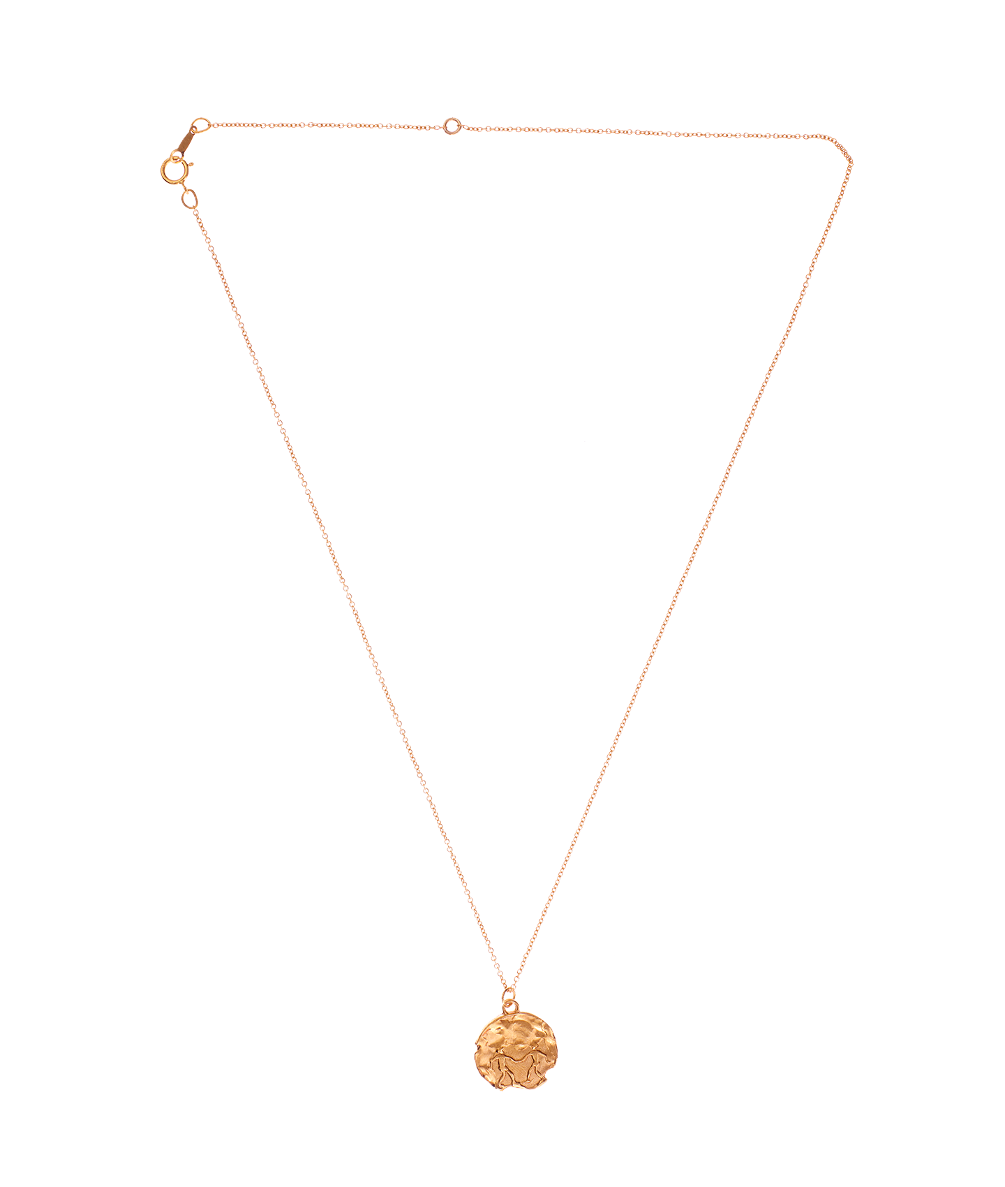 Alighieri Gold Gemini Zodiac Necklace Medallion