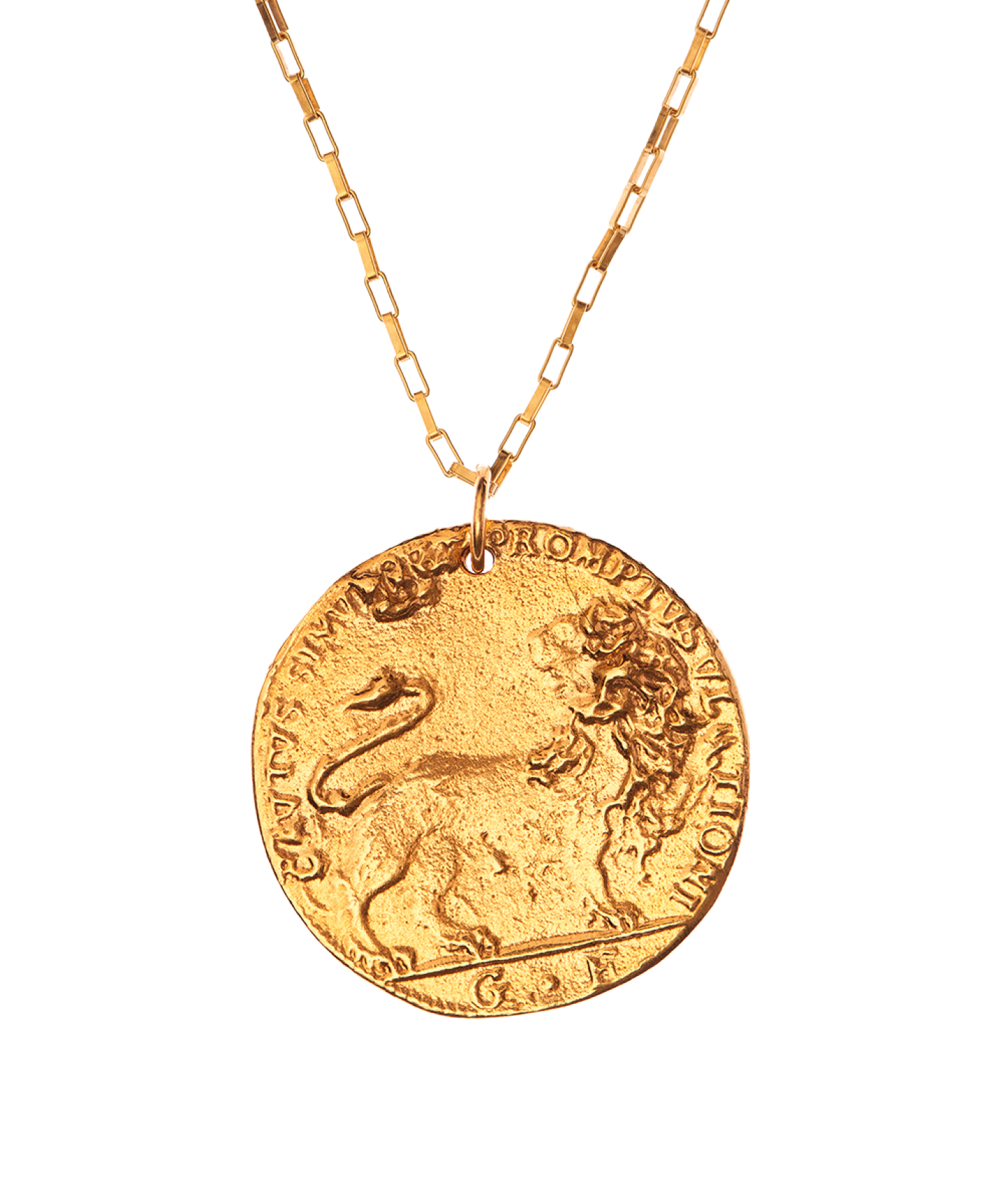 Il Leone Medallion Solid Gold Medallion Necklace Alighieri