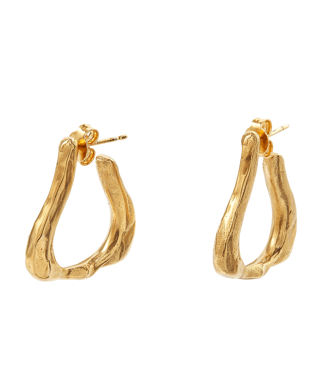 18k Gold Filled Chain Hoop Earrings Gold Mini Link Hoops 