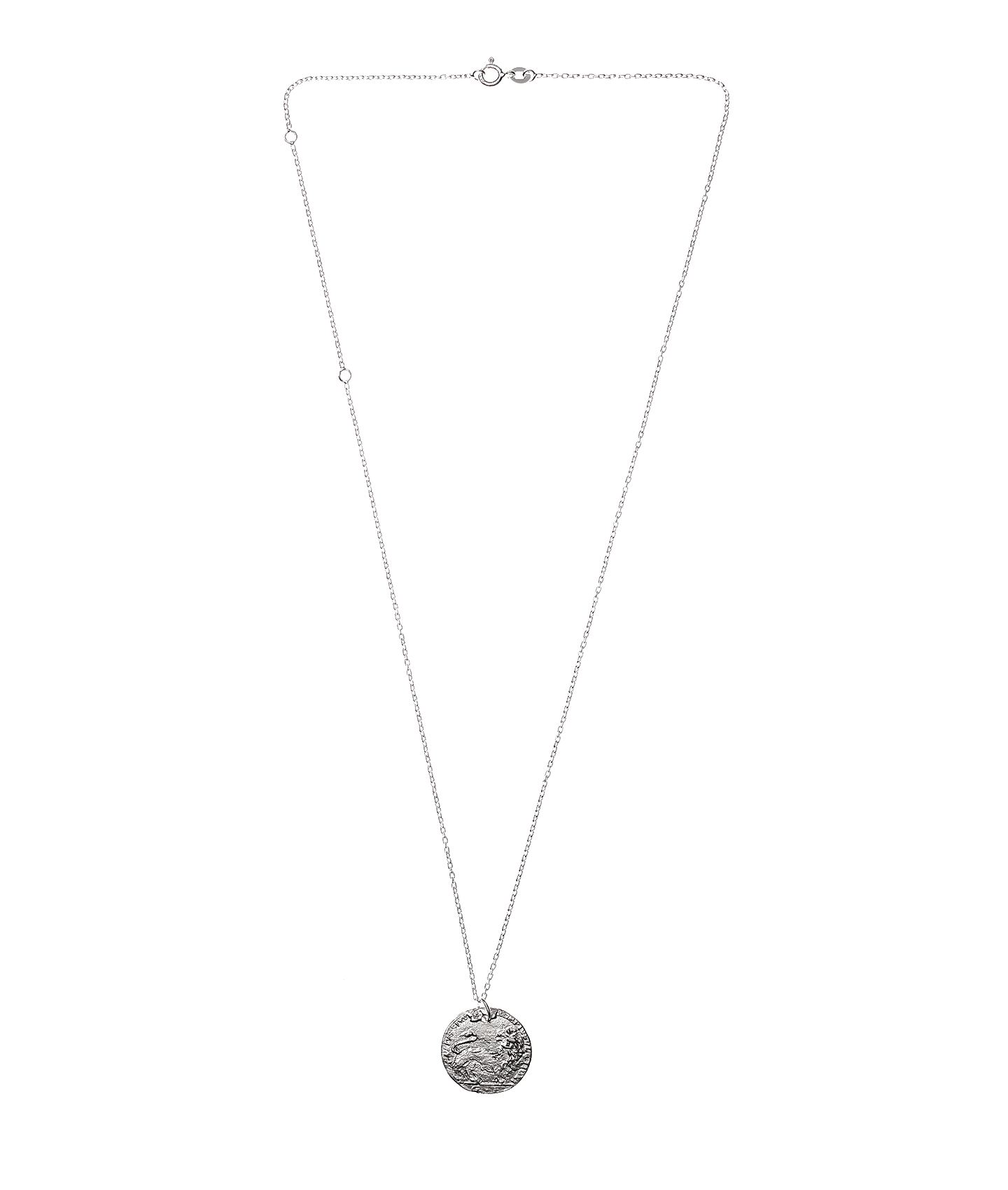 Alighieri Silver Snow Lion Leone Medallion Necklace Venetian Coin
