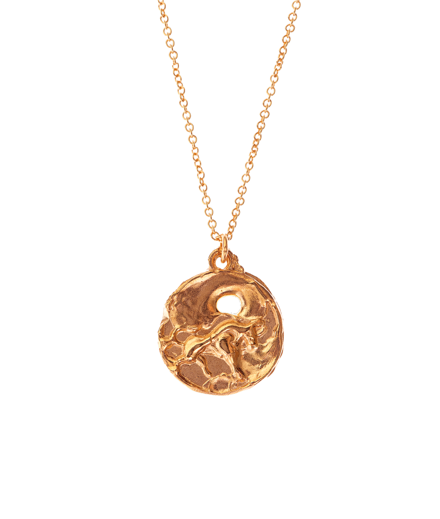  Alighieri Gold Plated Taurus Zodiac Necklace Medallion