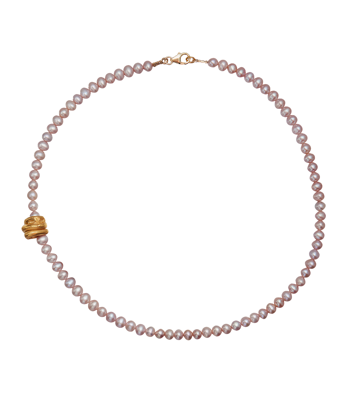 The Celestial Raindrop Pink Pearl Necklace