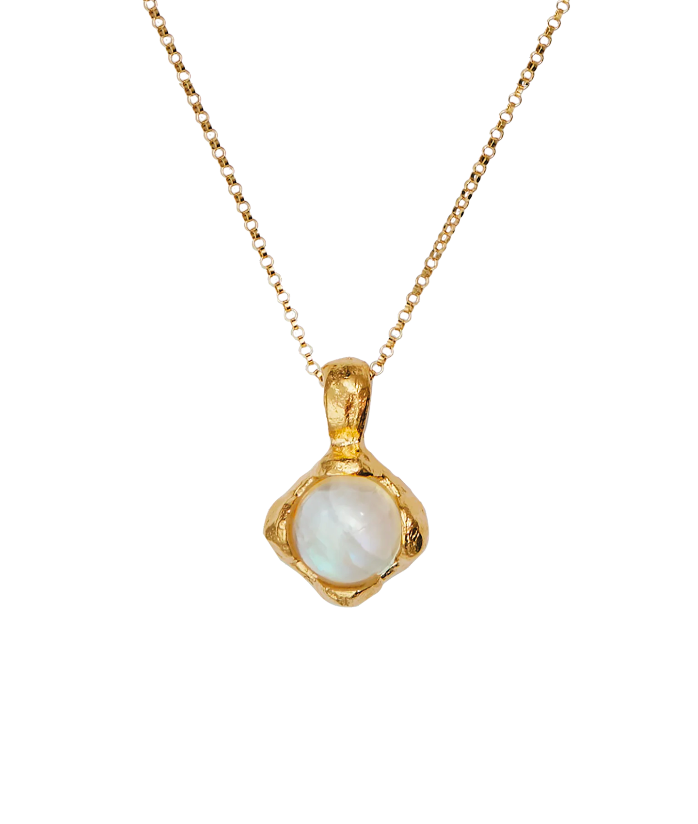 Alighieri Eye of the Moonstone Gold Pendant Necklace