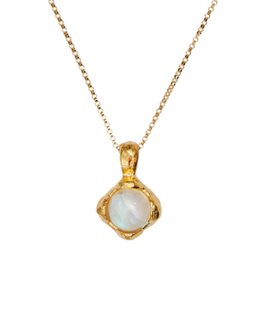 Alighieri Eye of the Moonstone Gold Pendant Necklace