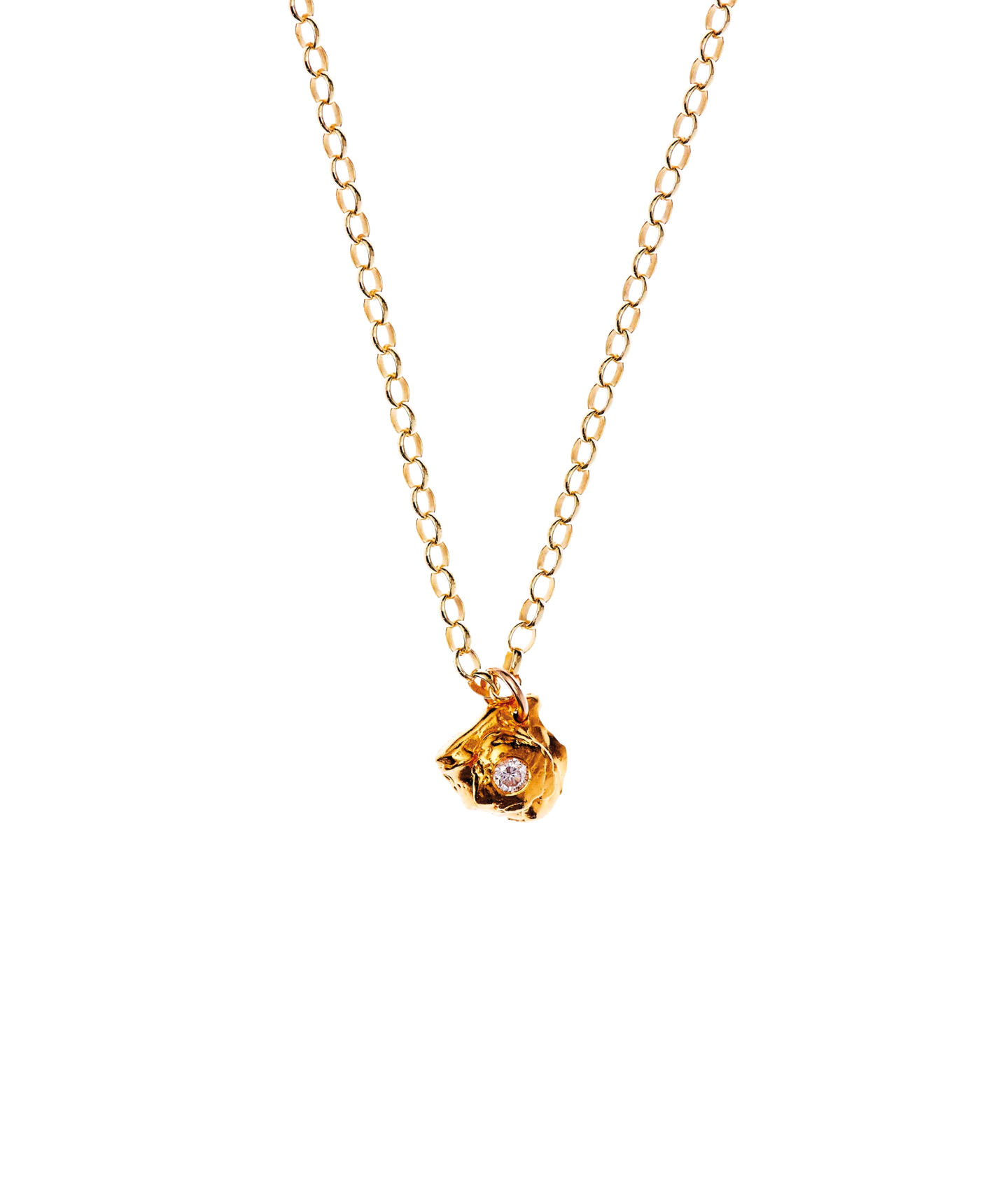Alighieri Flash of Lightning Gold Diamond Necklace