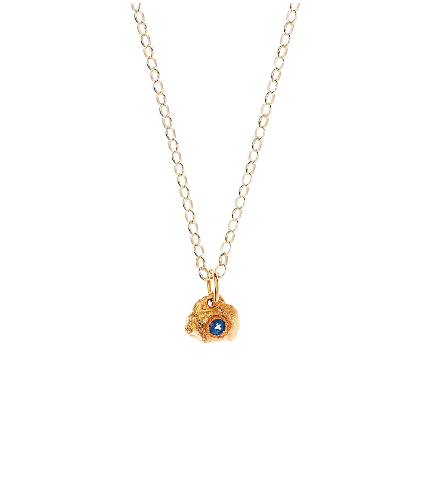 Alighieri Flash of Lightning Gold Sapphire Necklace